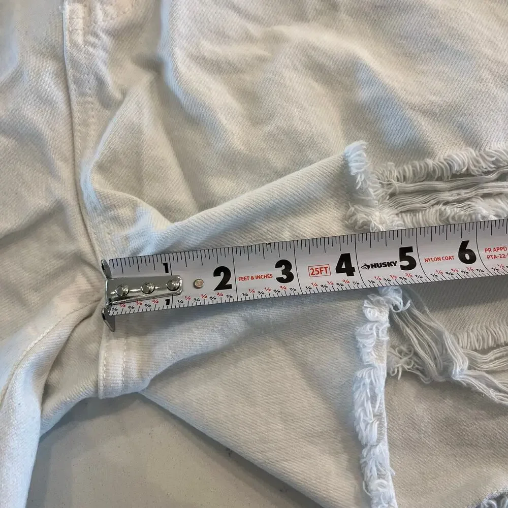 Judy Blue White‎ Distressed Jean Shorts Size XL